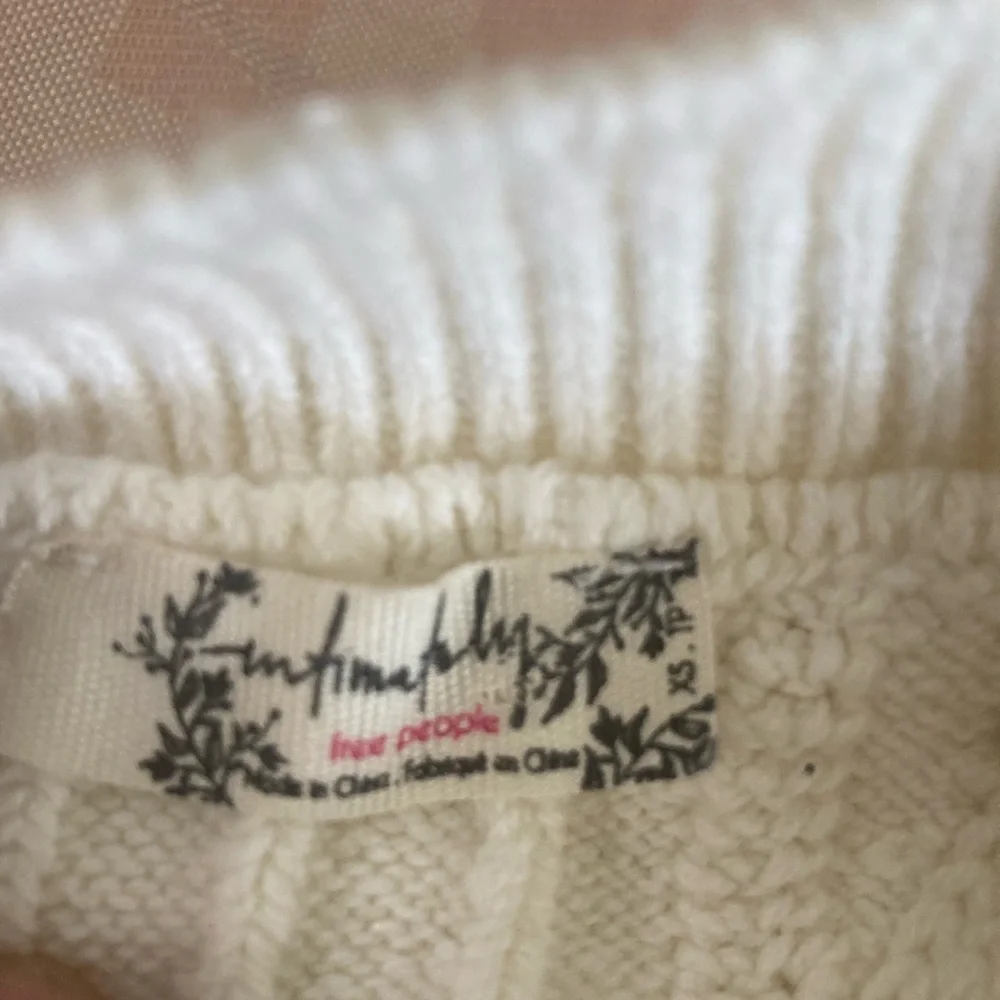 Free People Intimately Off White Cropped Knit Body Sweater - Picture 8 of 9